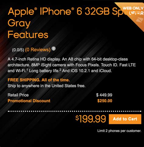 Apple iPhone 6 32GB off-contract for $200 at Boost Mobile