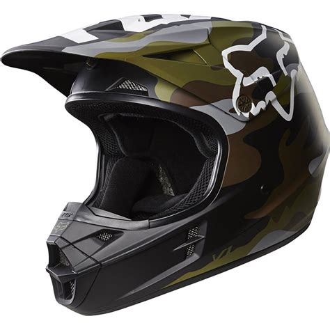 Fox Racing NEW Mx 2018 V1 Camo Green Adult ECE Motocross Dirt Bike Helmet | eBay