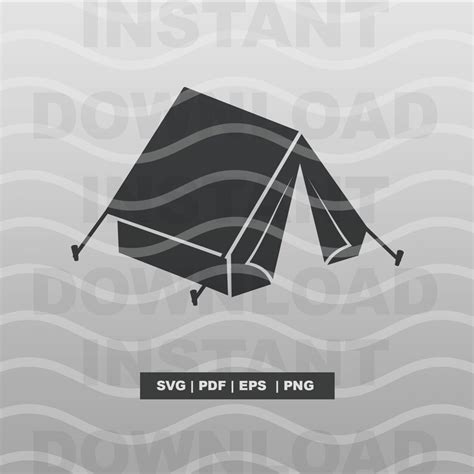 Camp Tent SVG File Forest Tents Silhouette Clip Art - Etsy