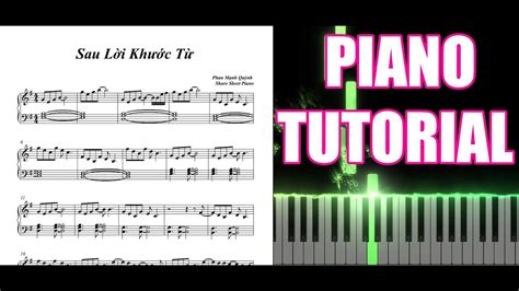 Sau Lời Từ Khước | Piano Tutorial/Sheet Synthesia Chords - Chordify