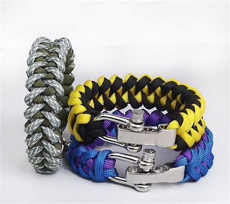 New Style Survival Parachute Cord Bracelets & Bangles Outdoor Emergency ...