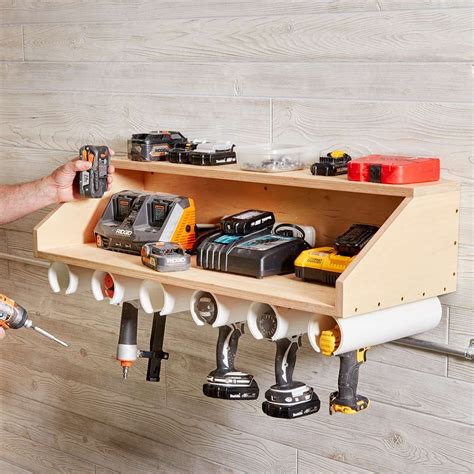 Do It Yourself Drill Dock Organizer — The Family Handyman | Garage tool storage, Garage storage ...