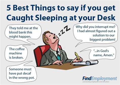 5 things to do if you are caught sleeping at work... | Work quotes funny, Funny quotes, Work humor