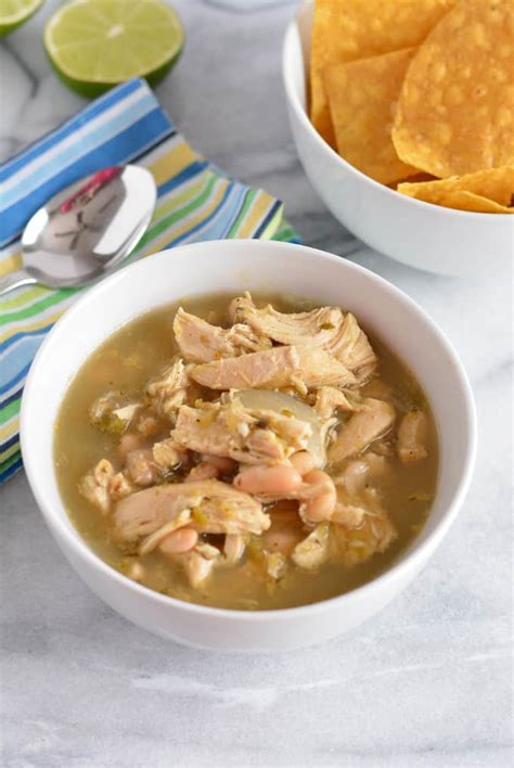 Slow Cooker Chicken Verde Chili - Nourished Simply