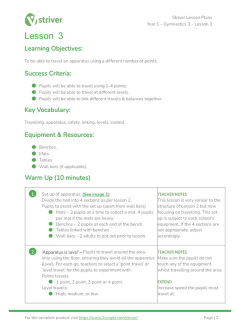 Gymnastics 3 - Lesson 3 | Year 1 PE