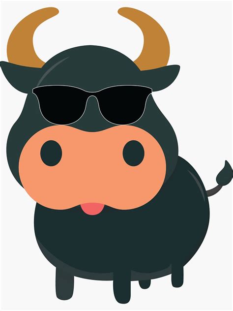 "Bull Emoji " Sticker by HippoEmo | Redbubble