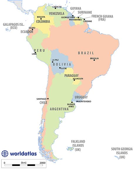 South America Map Quiz With Capitals