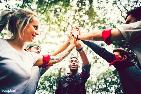 Outdoor teambuilding activity for a group of colleauges | premium image by rawpixel.com | Team ...