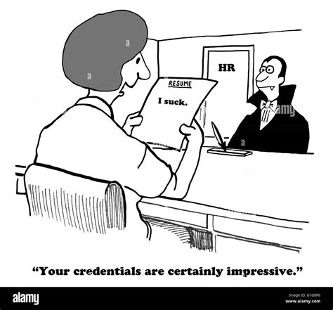 Business cartoon about a concise, but honest, resume Stock Photo, Royalty Free Image: 104228712 ...