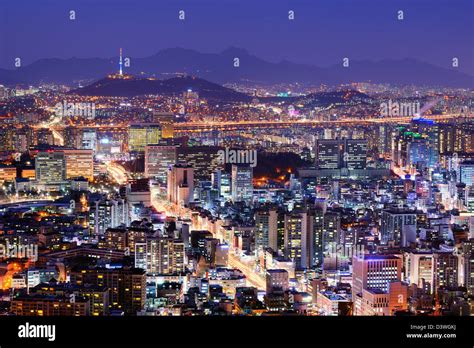 Downtown Seoul, South Korea skyline Stock Photo - Alamy