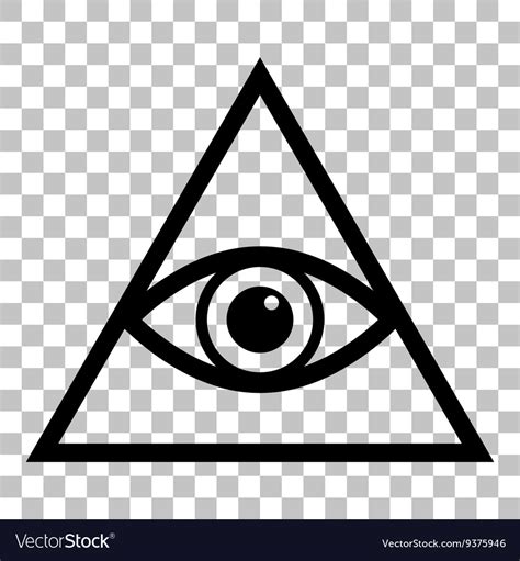 All seeing eye pyramid symbol freemason and Vector Image