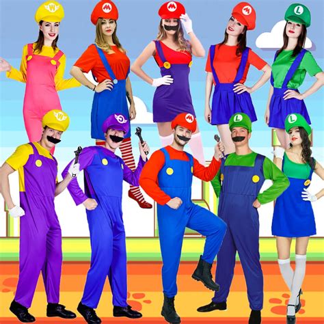 Adult Mario and Luigi Costumes Party Costumes Cosplay Funny Mario Sets ...