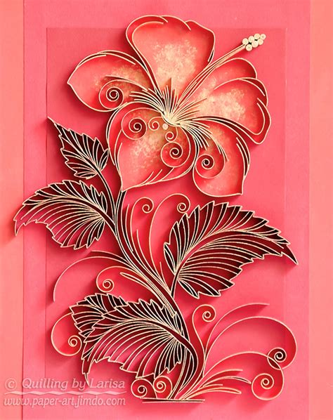 Original Paper Quilling Wall Art The Scarlet Flower. | Etsy