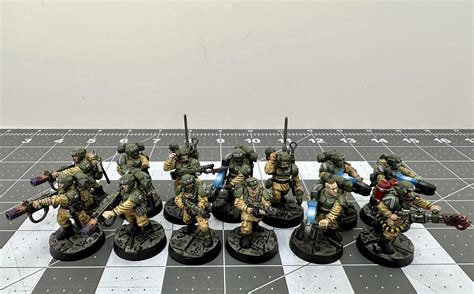 Cadian Shock Troops Sergeants and Special Weapons Painted Base - Etsy