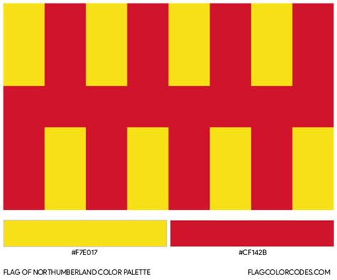 Northumberland flag color codes