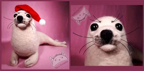 Baby Harp Seal - needle felted by FursettoCreations on DeviantArt