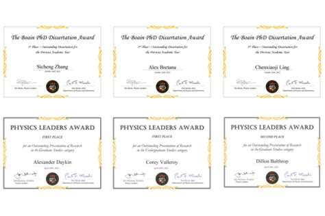 Physics Leaders Awards | Physics and Astronomy - Physics and Astronomy