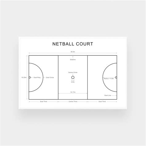 Netball Court Lines Print - Various Sizes – Norsu Interiors