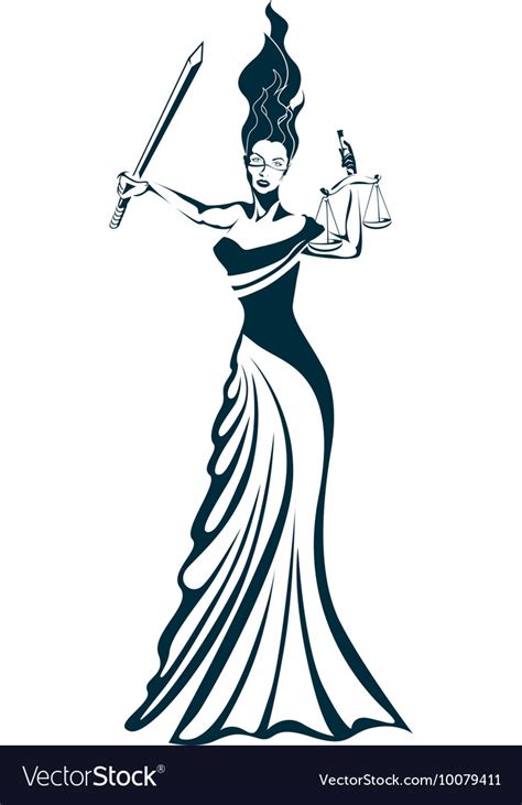 Lady justice Royalty Free Vector Image - VectorStock