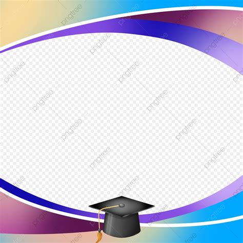 Colorful Graduation Frame Border PNG Clipart