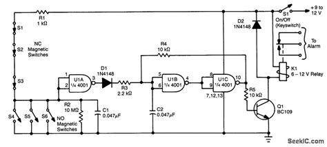 SIMPLE_BURGLAR_ALARM_1 - Alarm_Control - Control_Circuit - Circuit Diagram - SeekIC.com