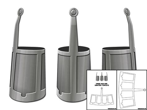 Template for Spider-Man Web Shooters – The Foam Cave