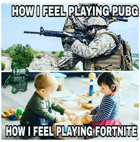 gaming funny meme: PUBG vs Fortnite memes