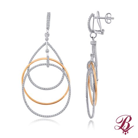 Diamond Interlocking Hoop Earrings – Bombay Jewels