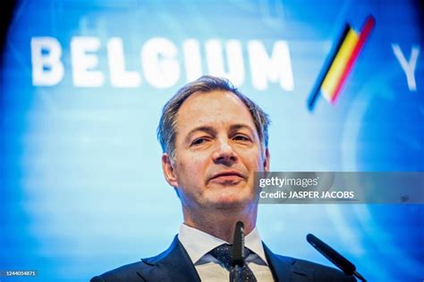 Belgian Prime Minister Alexander De Croo speaks during the ...