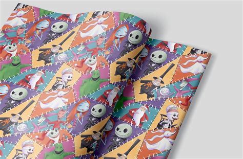 Nightmare Before Christmas Wrapping Paper Sheets Set of 3 - Etsy