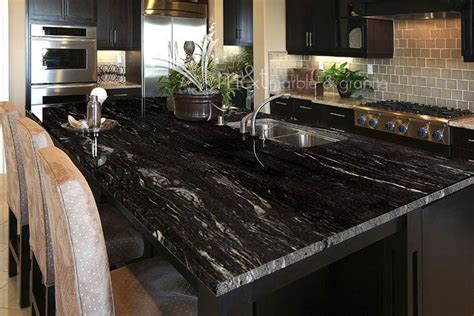 Cosmic Black Granite | Quartz kitchen countertops, Black quartz kitchen ...