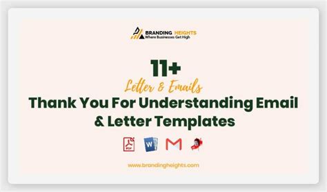 11+ Thank You For Understanding Email & Letter Templates