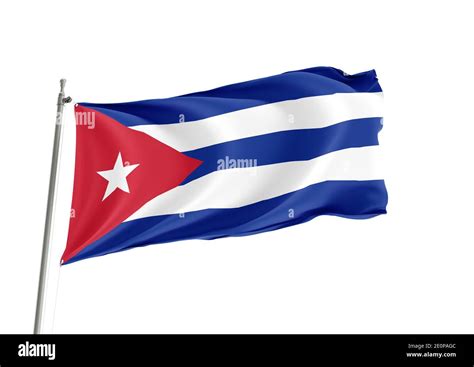 Cuba National flag in White Background Stock Photo - Alamy