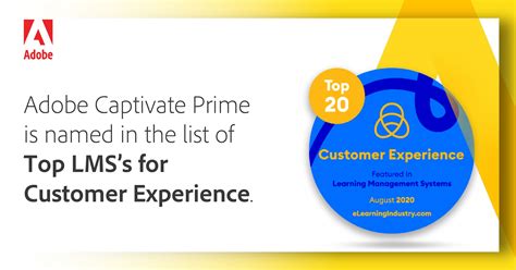 Adobe Captivate Prime named in Top 20 LMS’s for Customer Experience ...