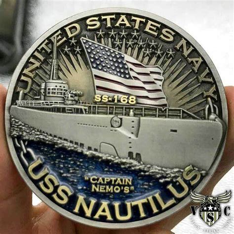 USS Nautilus SS-168 Submarine World of Warships US Navy Challenge Coin ...