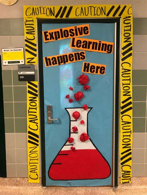 Science teacher door decoration | Science lab decorations, Science classroom decorations ...