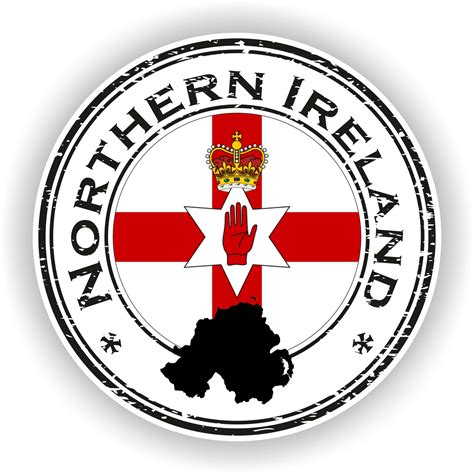 Northern Ireland Seal Sticker Round Flag for Laptop Book Fridge Guitar ...