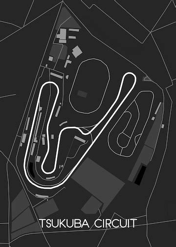 Premium Vector | Tsukuba Circuit Race track map