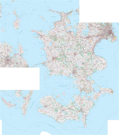 Region Sjælland (1:100,000 scale) Map by Kortforsyningen | Avenza Maps