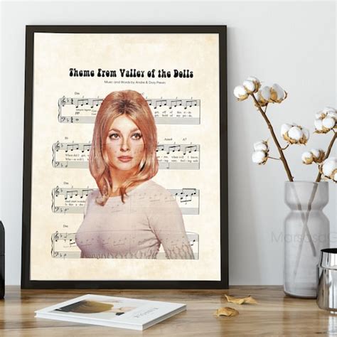 Sharon Tate Valley of the Dolls Music Sheet Art Print | Etsy