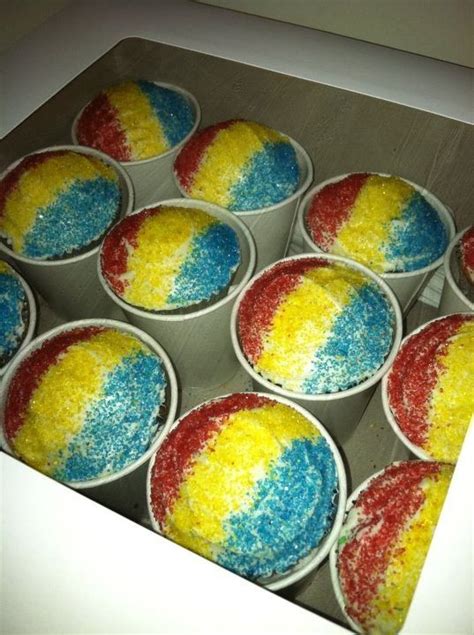 Snow cone cupcakes- bake cupcakes, use white icing, section out the ...