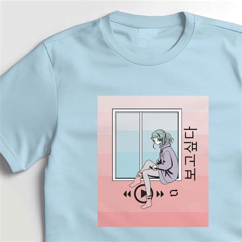 Bogoshipda Window Aesthetic Korean T-shirt, Pastel Aesthetic