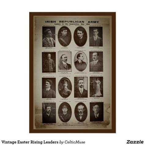 Vintage Easter Rising Leaders Poster | Zazzle | Vintage easter, Easter ...