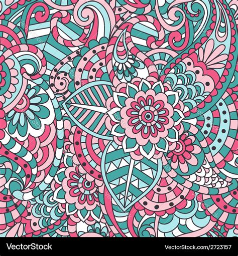 Indian floral seamless pattern Royalty Free Vector Image