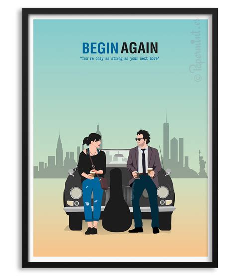 Póster de "Begin Again" - Ilustración personalizada - Papermint