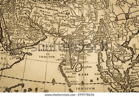 Old Maps Asia Stock Photo (Edit Now) 299978636