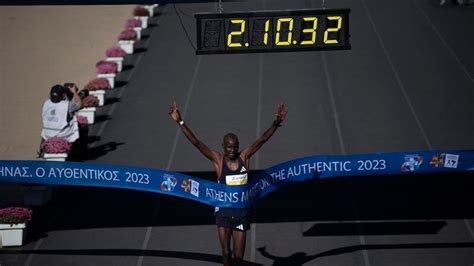 Kenya's Edwin Kiptoo wins Athens Marathon in a course record of 2:10:34 ...