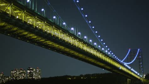 george washington bridge night time lapse Stock Footage Video (100% Royalty-free) 6021698 ...