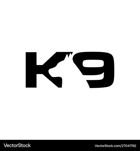 Training k9 dog logo design ideas on a white Vector Image