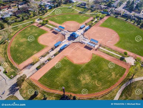 Baseball field stock photo. Image of aerial, flat, sport - 99602596